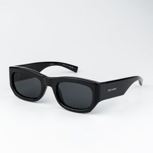 NEW Saint Laurent SL713 001 Black Grey Rectangle Unisex Sunglasses
